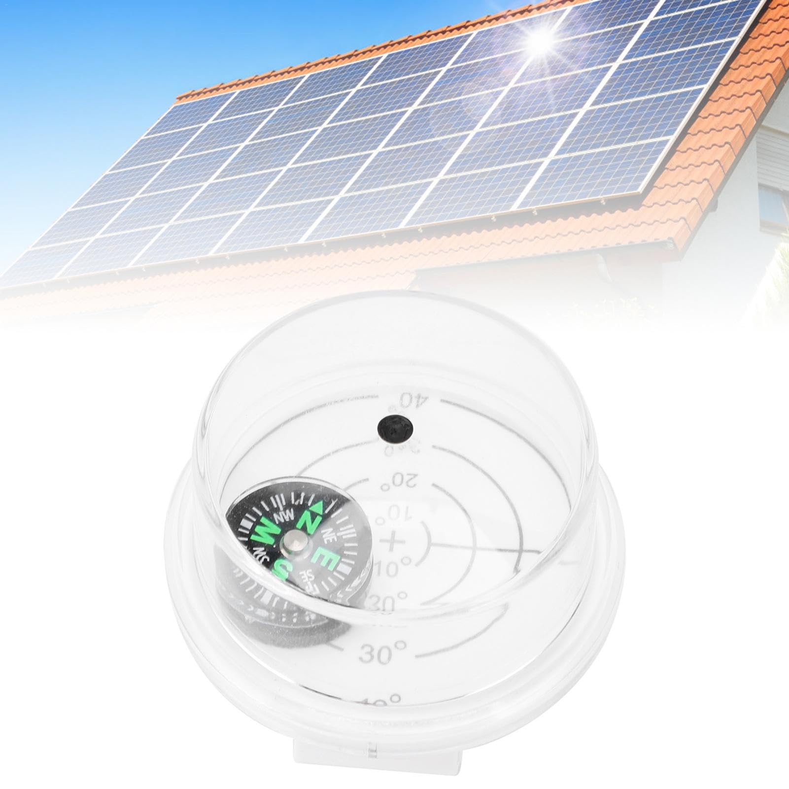 Solar Angle Guide - Pannello solare solare Tracker | Strumento di allineamento dell'angolo solare trasparente impermeabile con bussola | Sistema di tracciamento solare portatile per migliorare