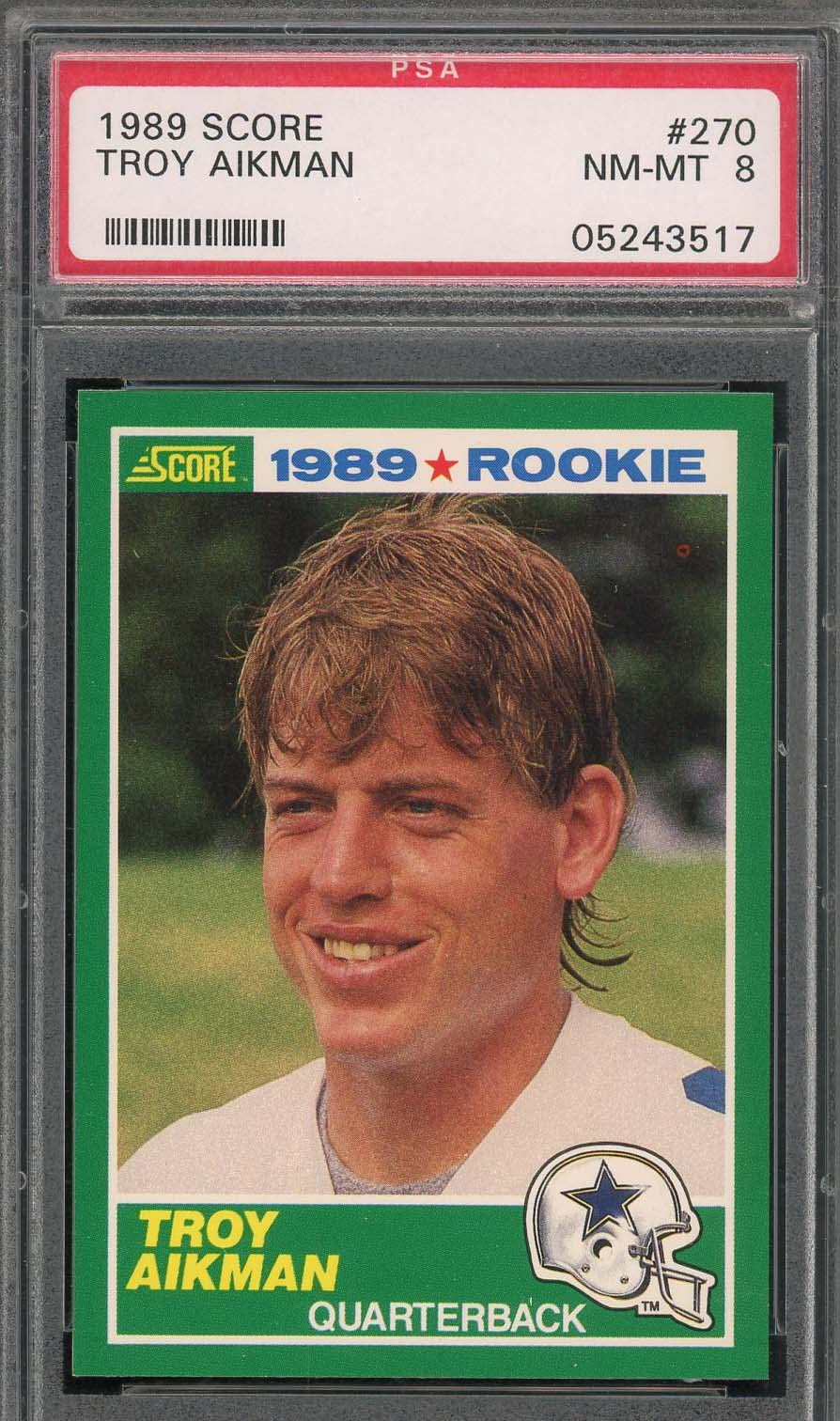 Amazon.com: Troy Aikman 1989 Score Football Rookie Card RC #270