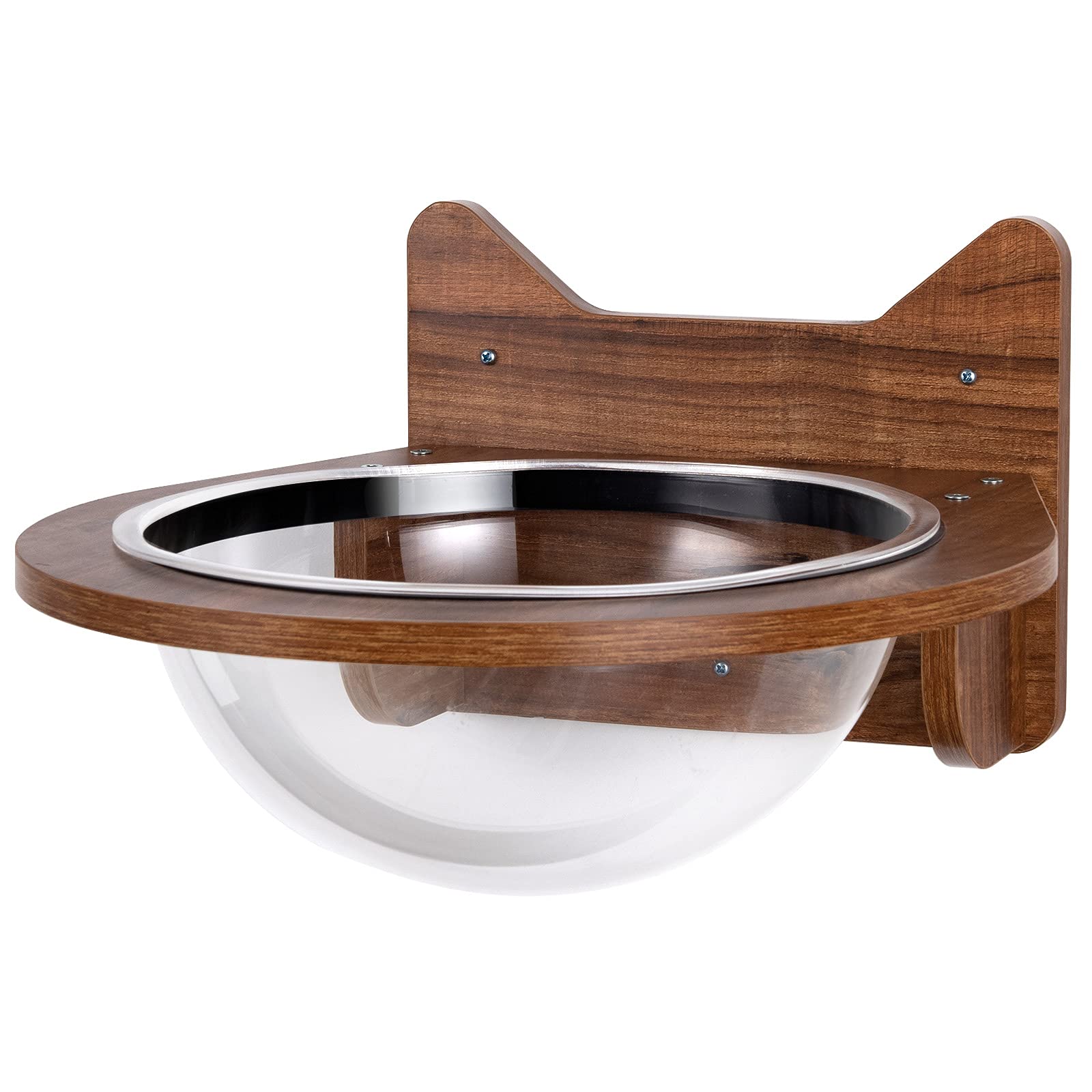 RELAX4LIFE - Cama de gato con contenedor transparente, árbol para gatos colgante con capacidad de carga de 10 kg, árbol de gato de pared, juguete para gatos, soporte de pared para gatos (cápsula gato)