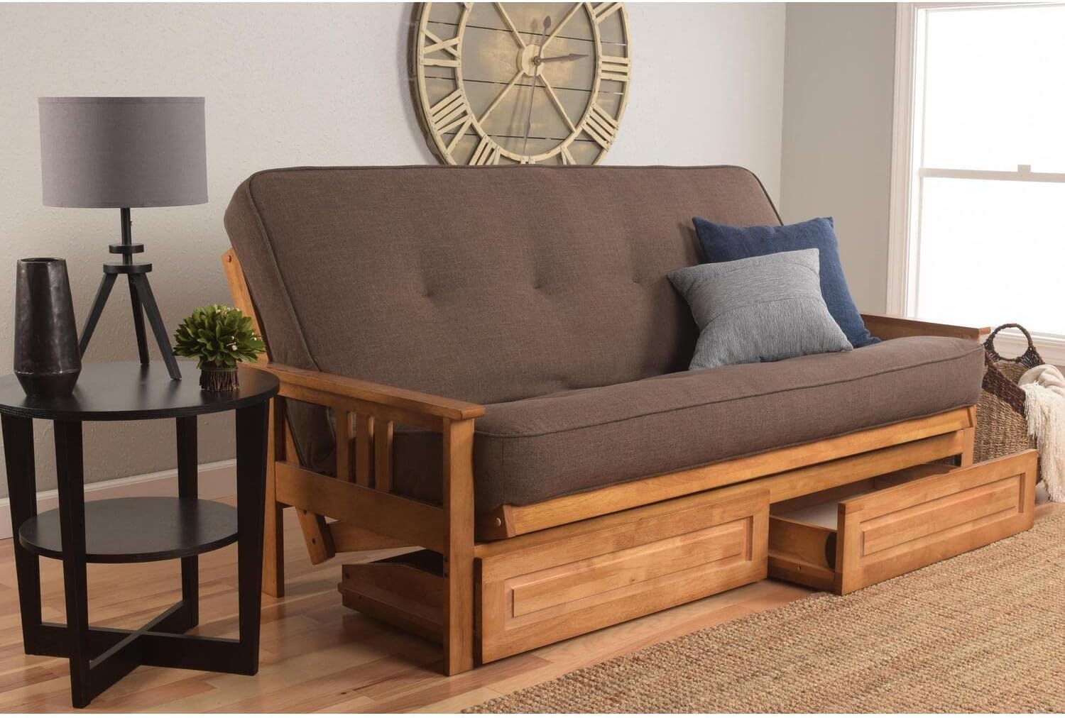 HomeStock Vintage Visions Full Futon Frame with Storage