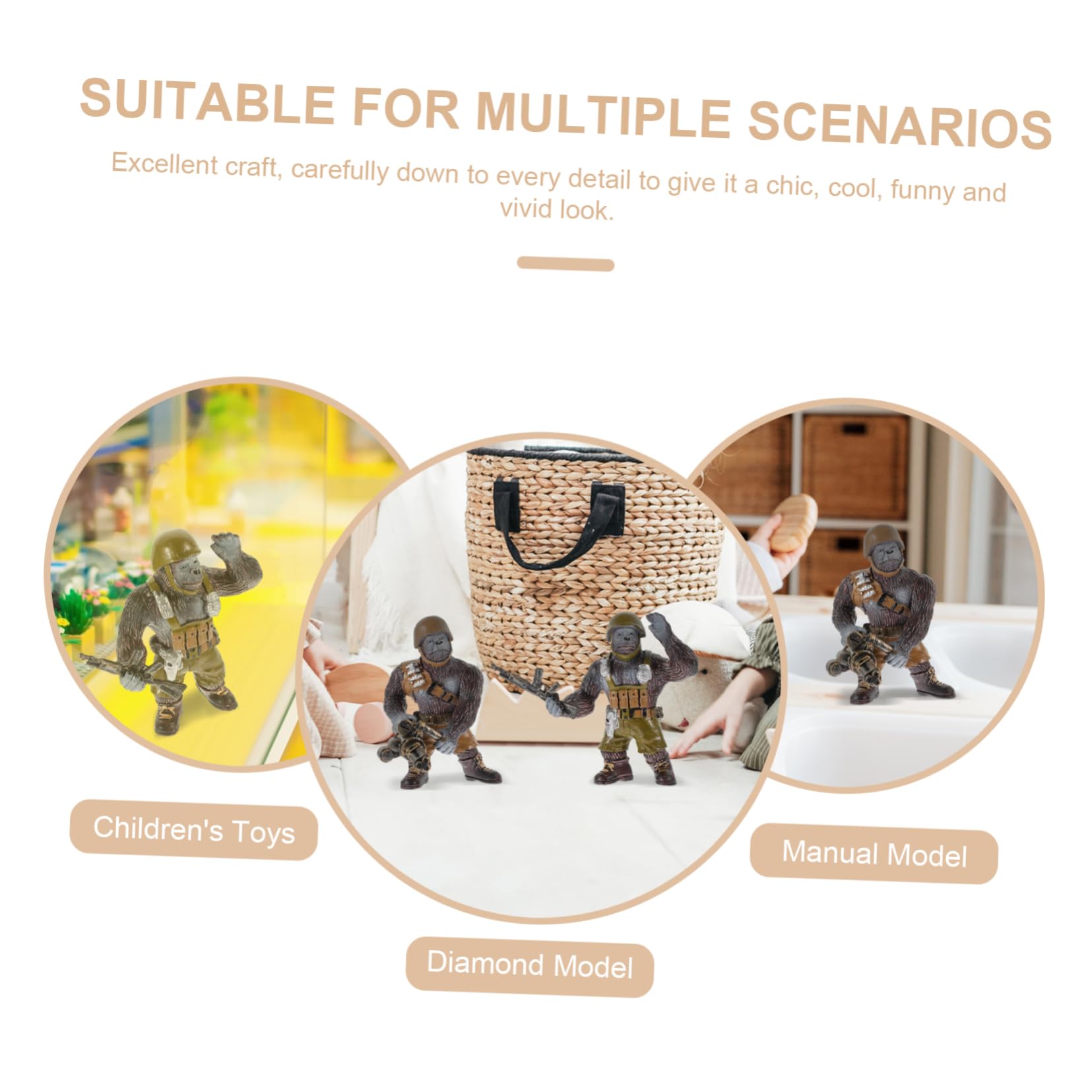 UPKOCH 6piezas Figuras De para Niño Niña De Cumpleaños y Festival Modelo De Animal Detallado para Decoración Infantil