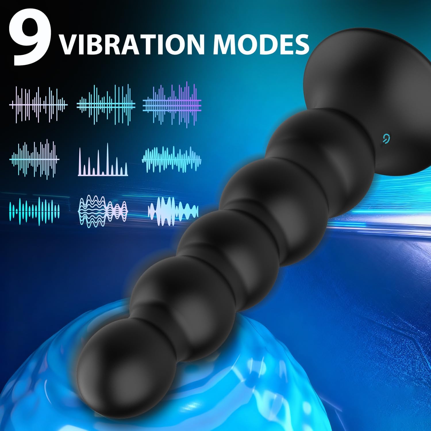 6.7'' Vibrating Anal Beads Prostate Massager, 9 Modes, App, Waterproof