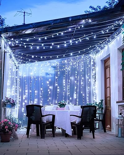 Miniatura 2 de 900 luces LED de Navidad de 355 pies, guirnalda de luces extra largas para exteriores, impermeables, temporizador y memoria, 8 modos regulables,