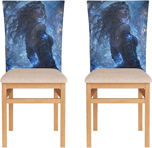 Miniatura 2 de Juego de 6 fundas decorativas para silla de escritorio de dormitorio de anime para festivales (Pascua, graduación, etc.), fundas suaves para sillas