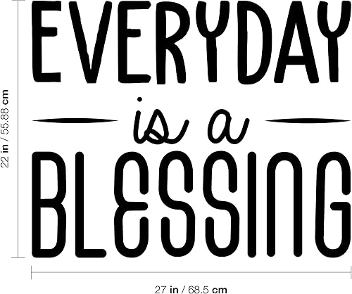 Miniatura 3 de Vinilo decorativo para pared  Everyday is a Blessing  22.0 in x 27.0 in  Trendy Inspirational Positive Thinking Cita para el hogar, dormitorio,