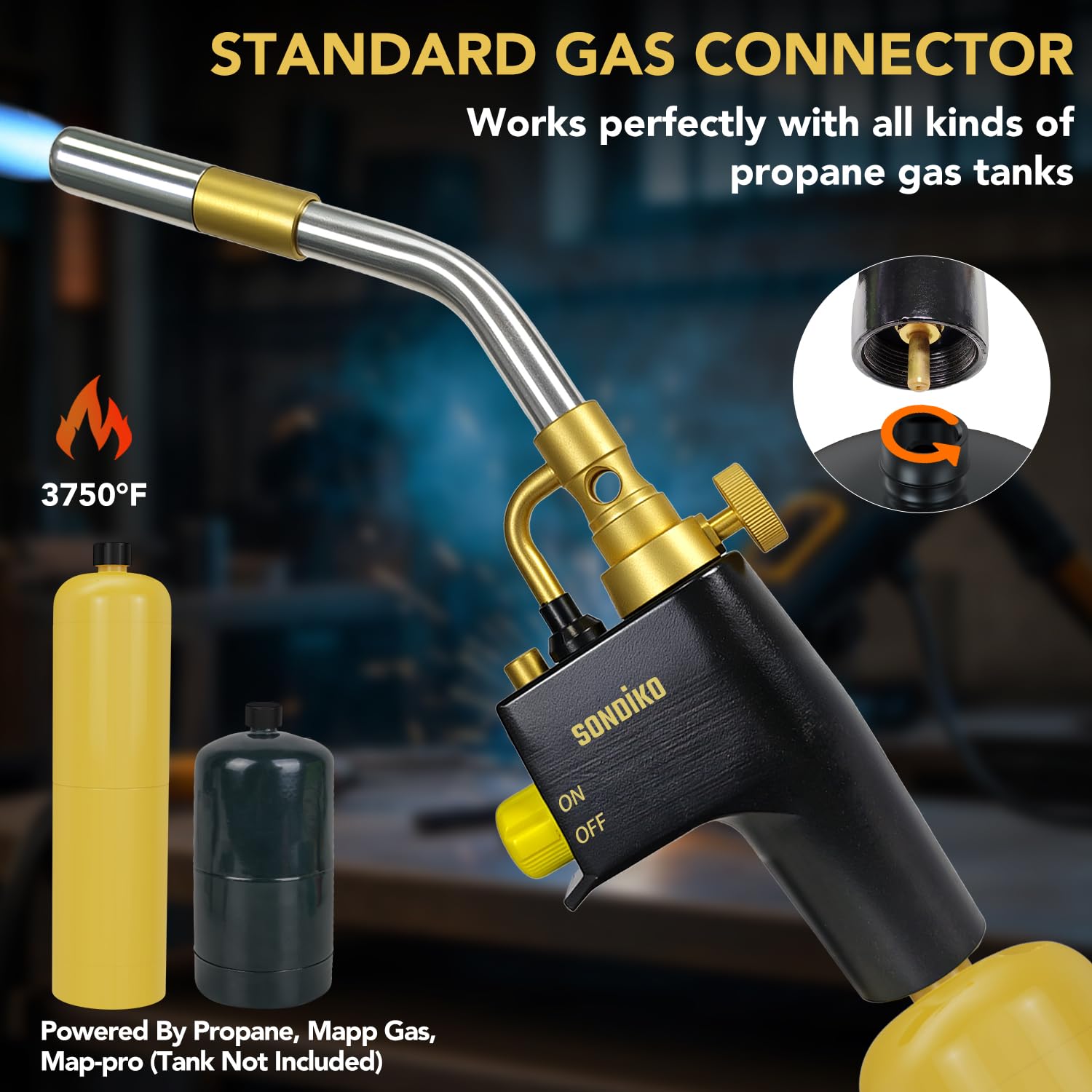 Sondiko Welding Torch Tips - Premium Propane Head -6 Sondiko Welding Torch Tips - Premium Propane Head -6