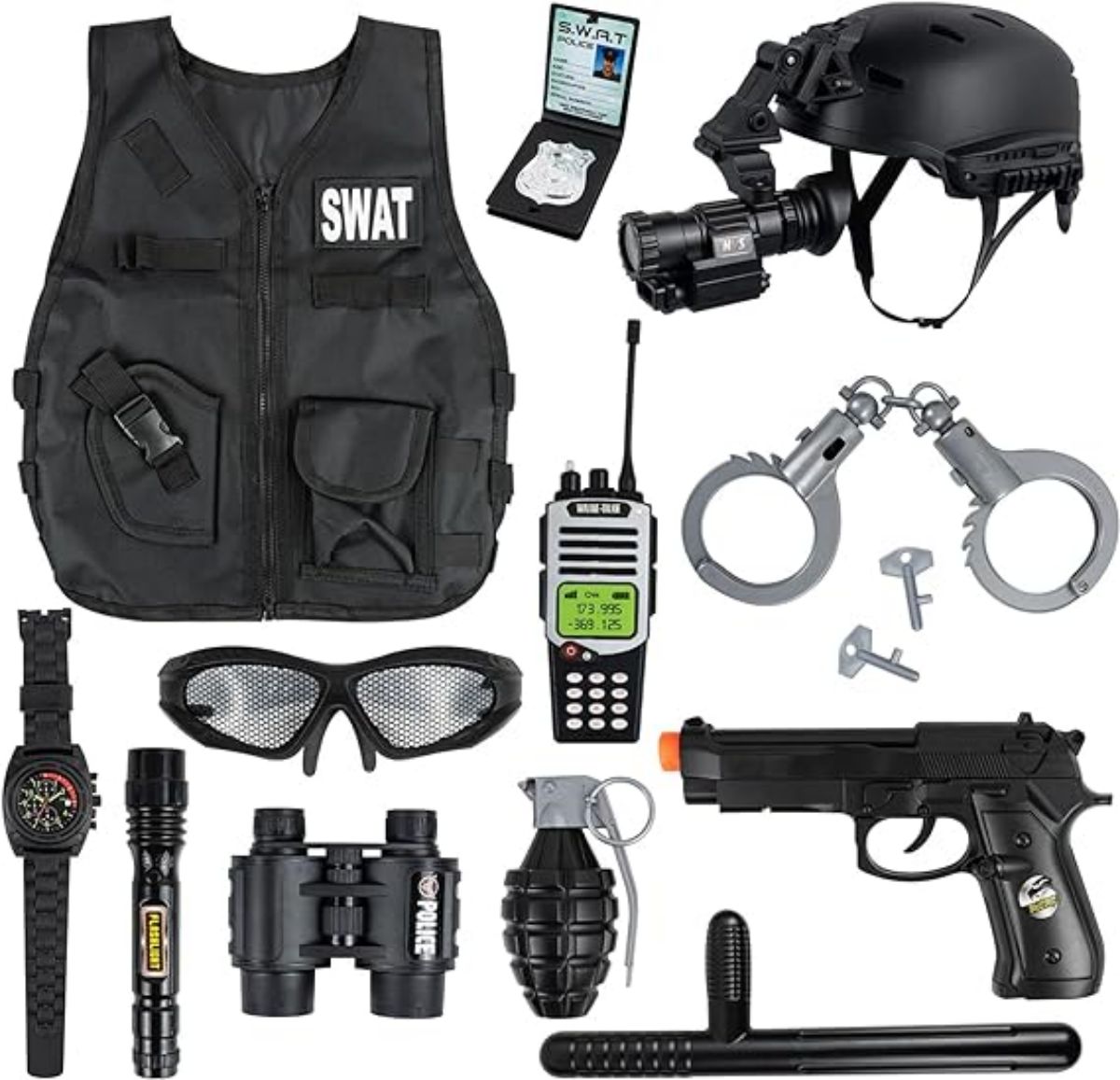 Disfraz completo de policía SWAT para niños miniatura 7