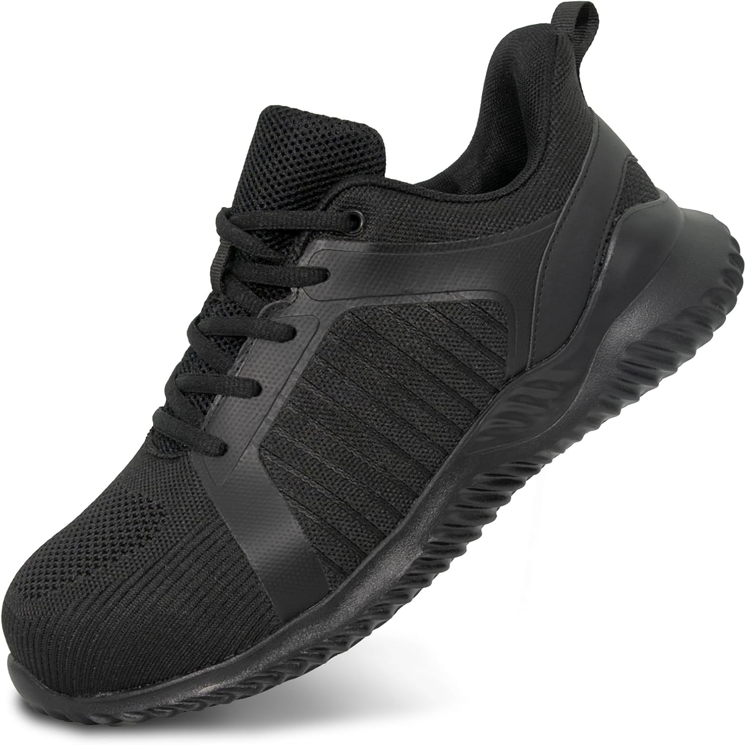 LUPWEE Steel Toe Shoes for Men Women, Slip Resistant Safety Work Shoes Puncture Proof Comfortable Indestructible Sneakers with Specialized Work Insole for Industry Construction Warehouse