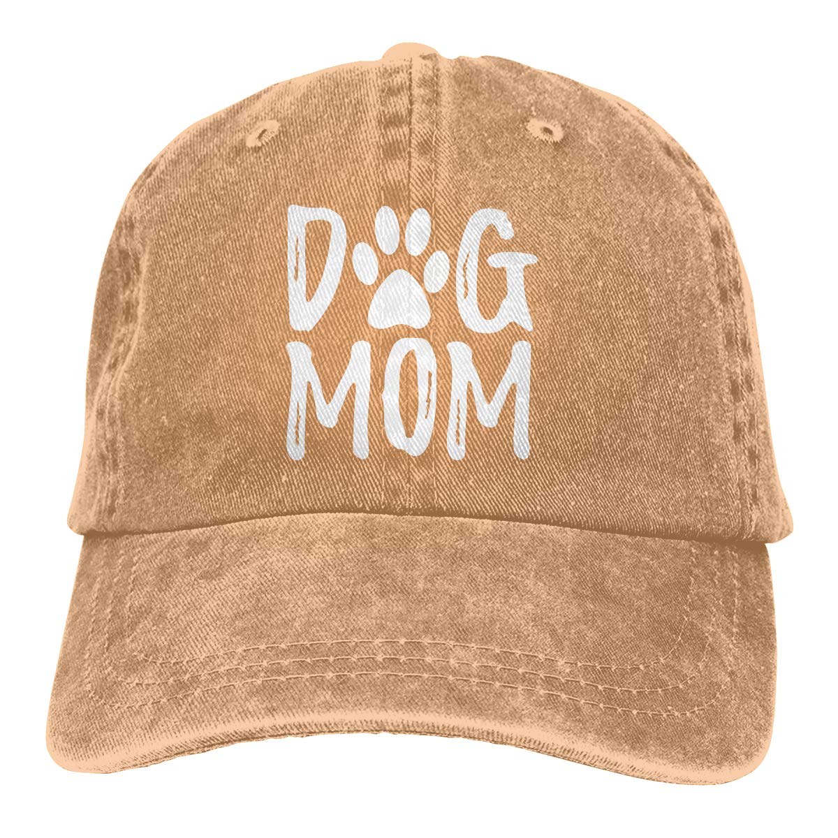 Unisex Dog Mom Vintage Jeans Adjustable Baseball Cap Cotton Denim Dad Hat