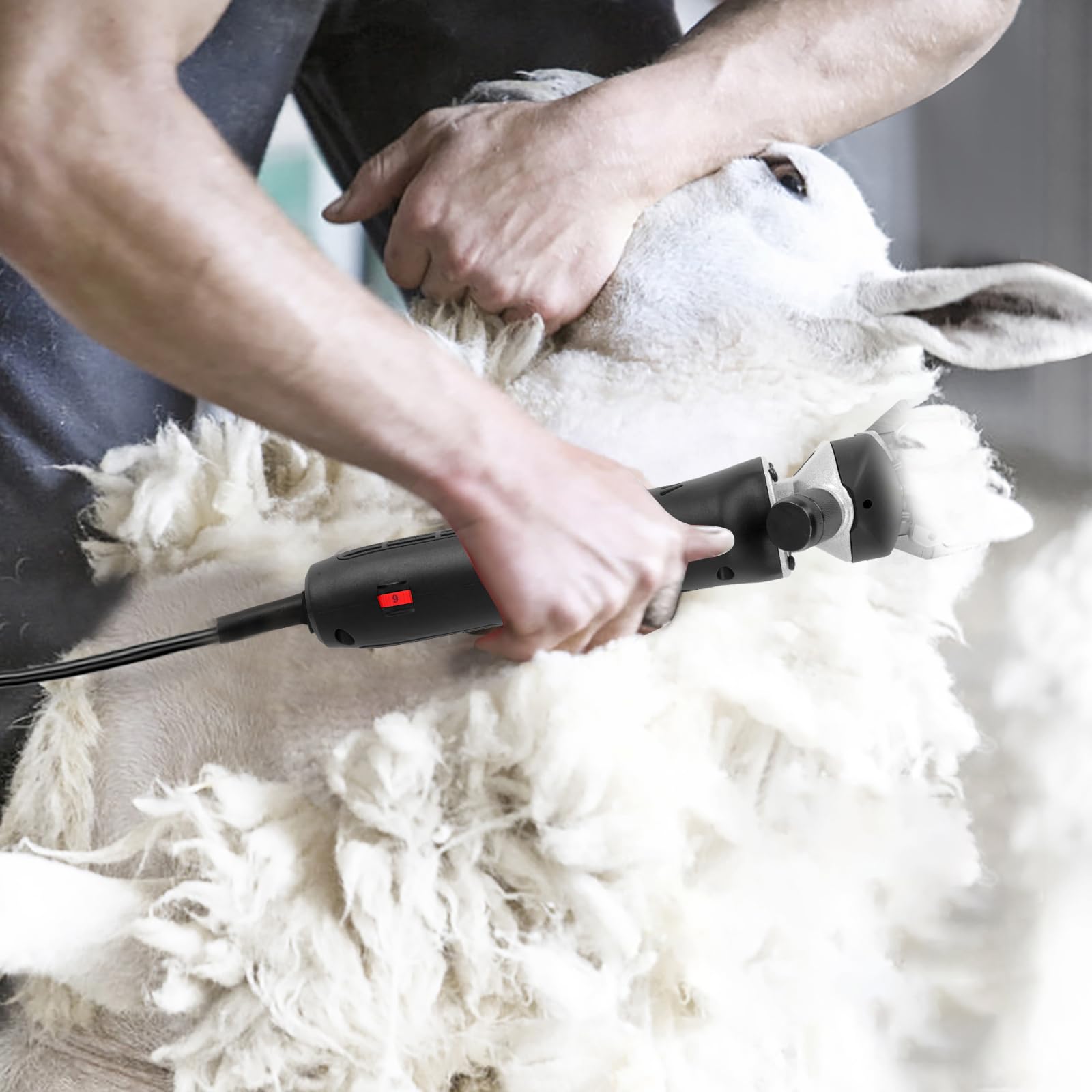 690 W Maquina de Esquilar Eléctrica para Oveja Tijeras, cabras u otros animales (Negro)