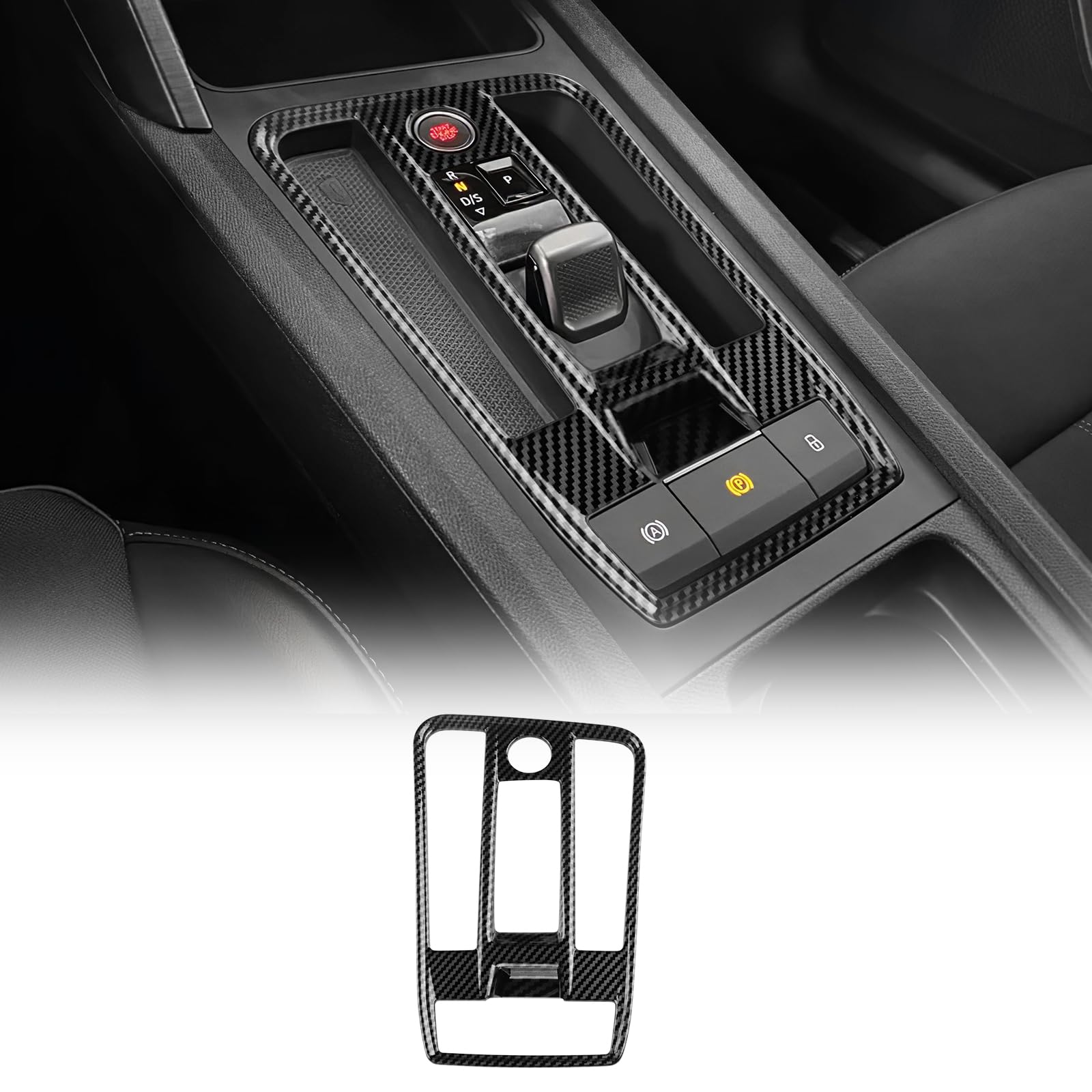 Per Seat Leon MK4 C-upra Leon C-upra Formentor 2020-2022 2023 2024 2025 2026 ABS fibra di carbonio auto copertura telaio ingranaggio adesivo cambio pannello accessori interni