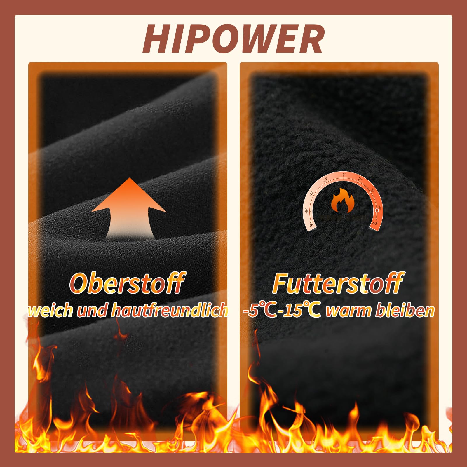 HIPOWER Lot de 3 leggings thermiques pour femme avec poches, leggings doublés, taille haute, en polaire, opaques, noirs, sous-vêtements thermiques, pantalon de course, pantalon de yoga