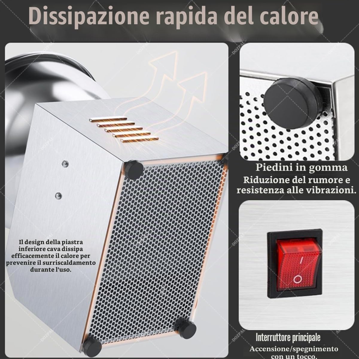 Impastatrice a Spirale elettrica in Acciaio Inox da 5 kg - Impastatrice a Spirale elettrica per ristoranti, panetterie, pizzerie - Impastatrice Commerciale con Funzione Timer da 30 Minuti