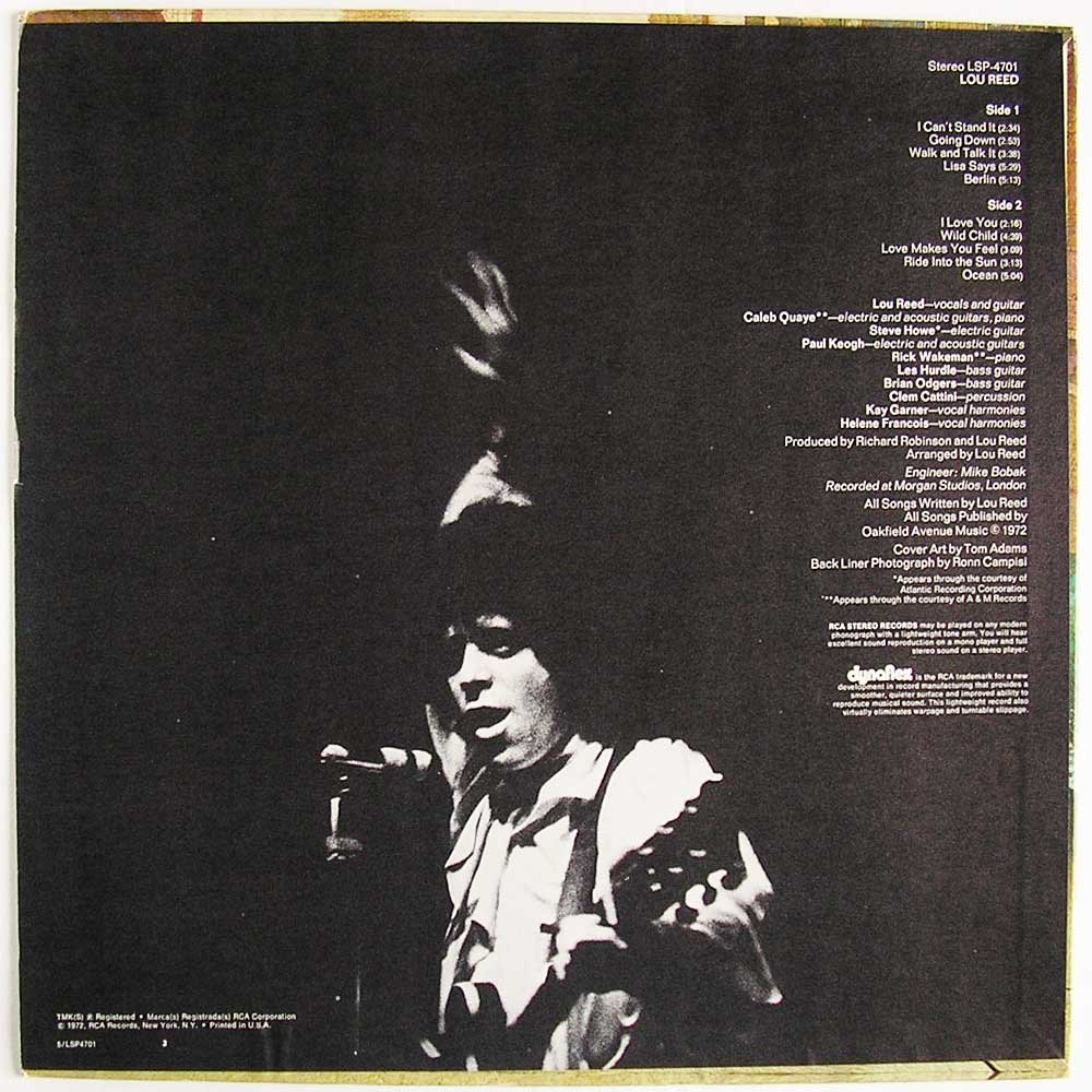 LOU REED BERLIN (US ISSUE EX/EX