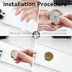 Metal Cell Phone Ring Holder Finger Ring Stand, 360 Degree Rotation Kickstand Grip Holder, Gold, Compatible with iPhone, Samsung, LG, Pixel, iPad, HTC, Motorola, Sony, Tablet