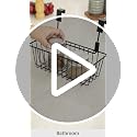 Image of Go Hooked Metal Wire Multipurpose Over Door Basket Hanging Cabinet Storage Organizer Bin for Kitchen Pantry Bathroom Black Space Saving Versatile Compact and Durable Set of 3