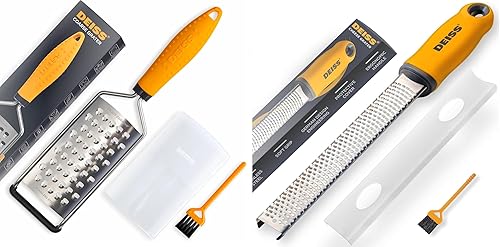 Deiss PRO - Rallador grueso y rallador de queso de mano y rallador de queso y rallador de cítricos Deiss PRO