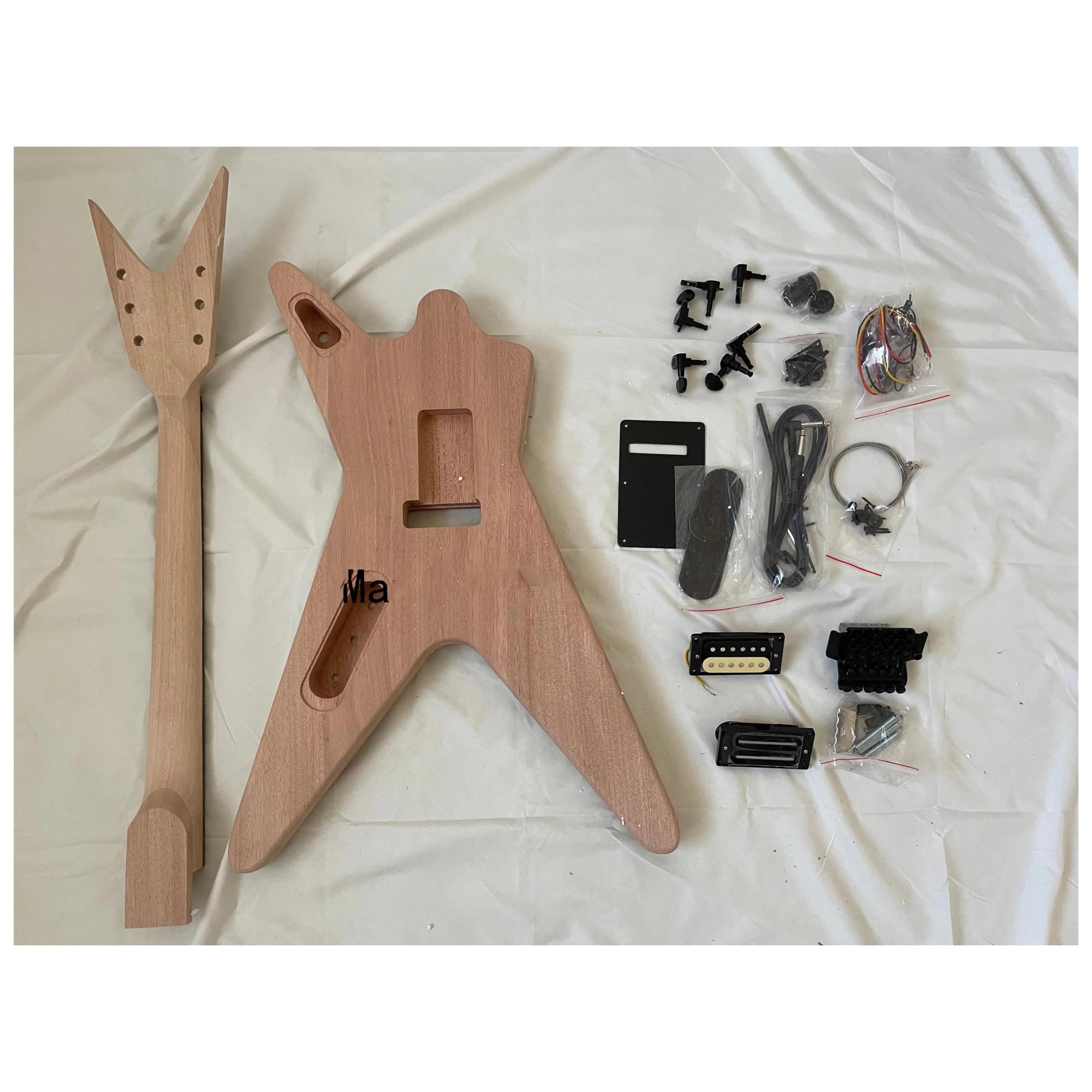 Unfinished Guitar Body For ML Style Electric Guitar Kit Mahogany Body Rosewood Fretboard