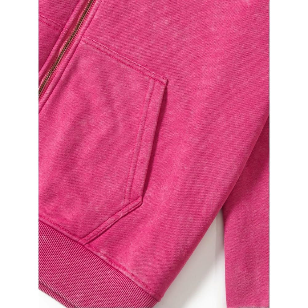 QXDZSW jesień jednolity kolor damska sprana bluza z kapturem sport na co dzień zamek bluza z kapturem jogging streetwear harajuku miękkie bluzy z kapturem
