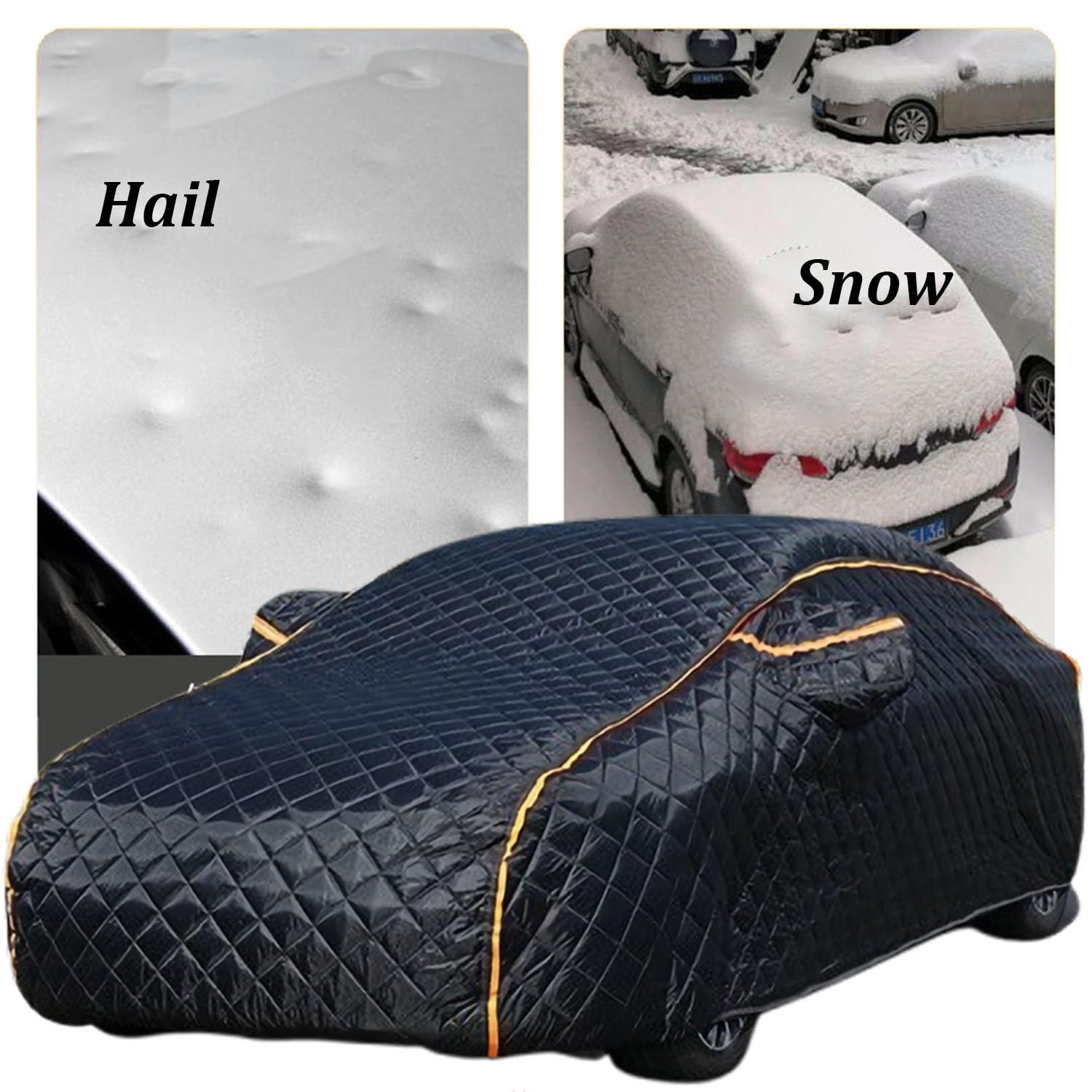 Housse Voiture Exterieur Anti Grêle pour Toyota C-HR 2.0 Hybrid GR Sport, Bâche de Protection Épaissie Contre la Grêle et Intempéries, Imperméable Anti-UV Respirante Doublure en Coton