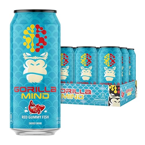 Miniatura 25 de Bebida energética Gorilla Mind Energía sin igual · Enfoque amplificado N-Acetil-L-tirosina, Alpha-GPC, 200 mg de cafeína, uridina, azafrán Sin