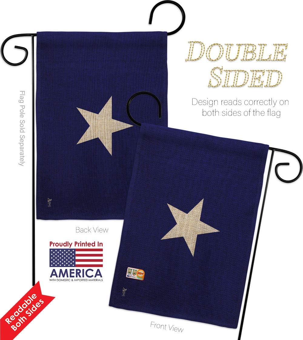 Bonnie Blue Garden Flags 2pcs Pack Americana US Historic July Memorial Veteran Independence United State American Small Decorative Gift Yard House Banner Double-Sided Made In USA 13 X 18.5