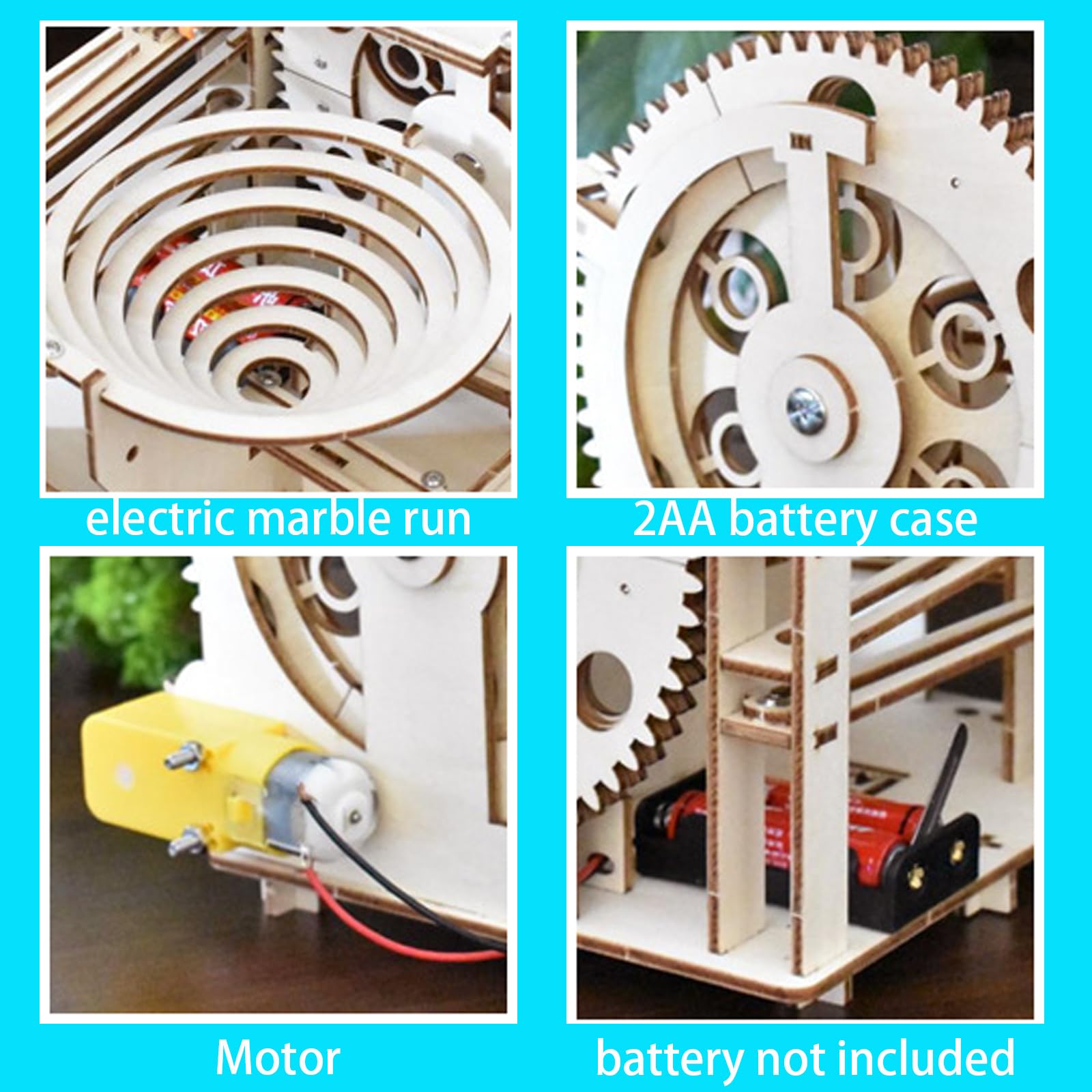3D Puzzle Marble Run For Adults Stem Projects Wooden Engineering Puzzle Kit Science Project Kits Wood Mechanical Building Puzzles for Adult Ages 14+ - Image 4