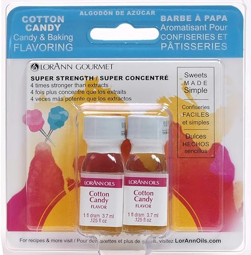LorAnn Cotton Candy SS Flavor, 1 botella de dram (0.0125 fl oz - 0.1 fl oz - 1 cucharadita)