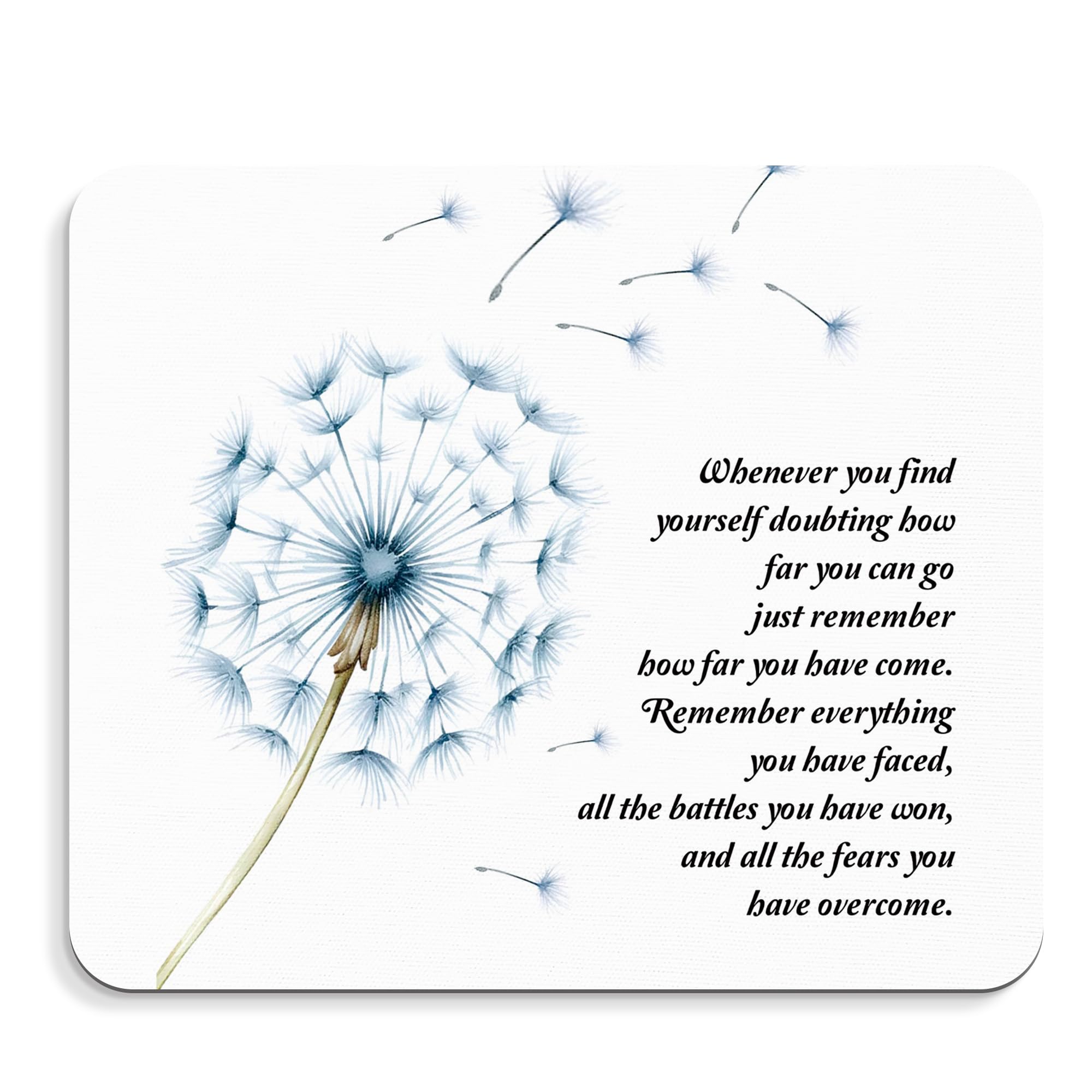 BAYOGITA Inspirational Dandelion Mouse Pad - Motivational Mousepad, Positive Affirmation Office Mouse Pads, Inspirational Motivational Dandelion Gifts, Office Gifts for Coworker, 9.5x8 Inches