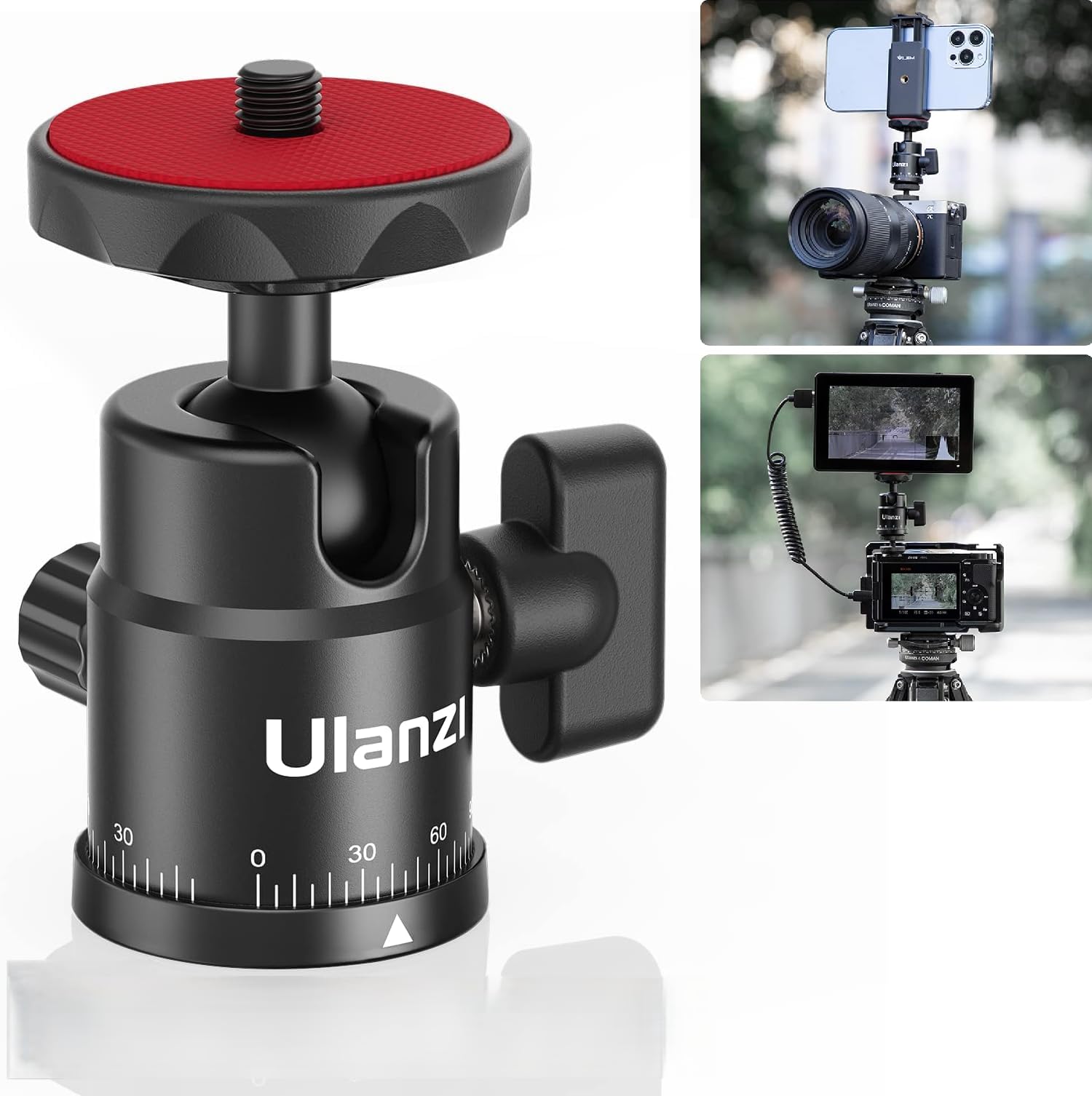 Amazon | Ulanzi 2867 H28 ボールヘッド 自由雲台/カメラ用 360
