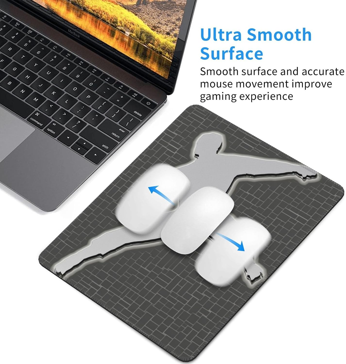 Mouse Pad with Non-Slip Rubber Base Gaming Mouse Pads Personalized Mouse Mat Rectangle Martial Arts Mousepad for Desktop Computer Laptop Gaming Office Supplies image 5