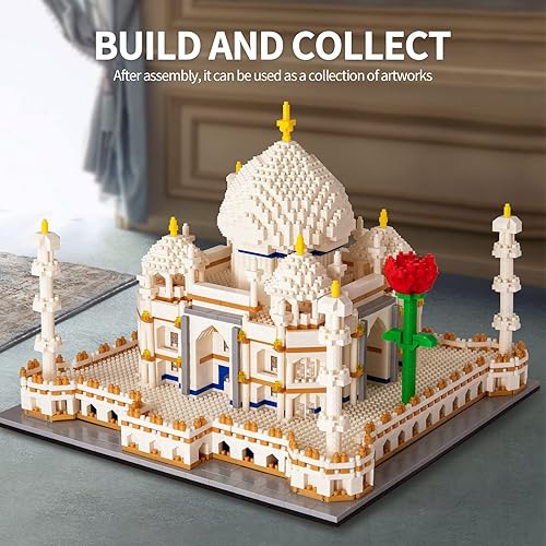 Miniatura 6 de Bloques de construcción de bloques de construcción Taj Mahal, juegos de construcción de arquitectura, kit de microbloques de construcción, 4153