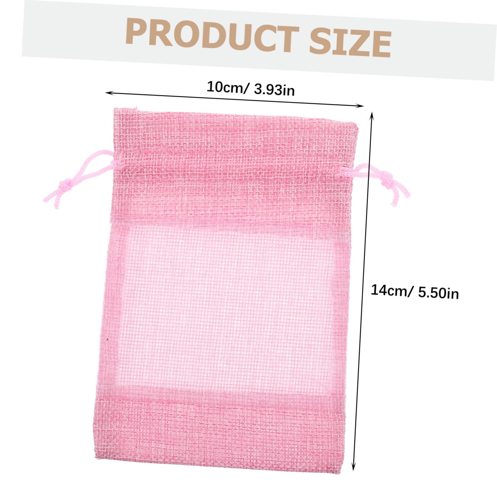 Luxshiny 10pcs Small Organizer Bag Drawstring Jewelry Storage Pouch for Travel Mesh Design Easy to Use