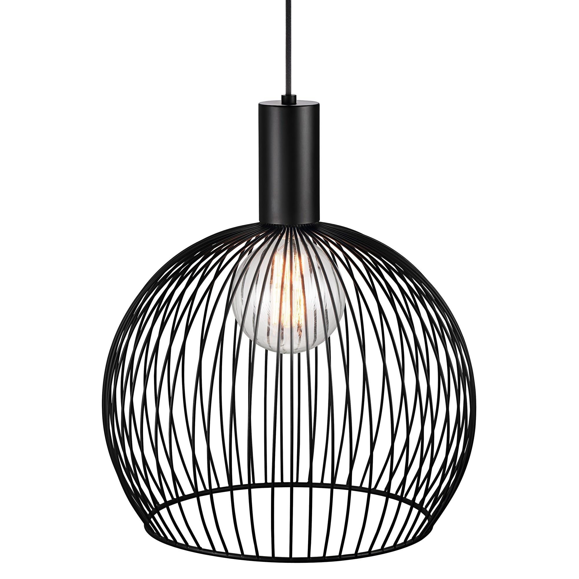 Nordlux Aver 40" Indoor Pendant Light - Black Metal - E27 Bulb Holder