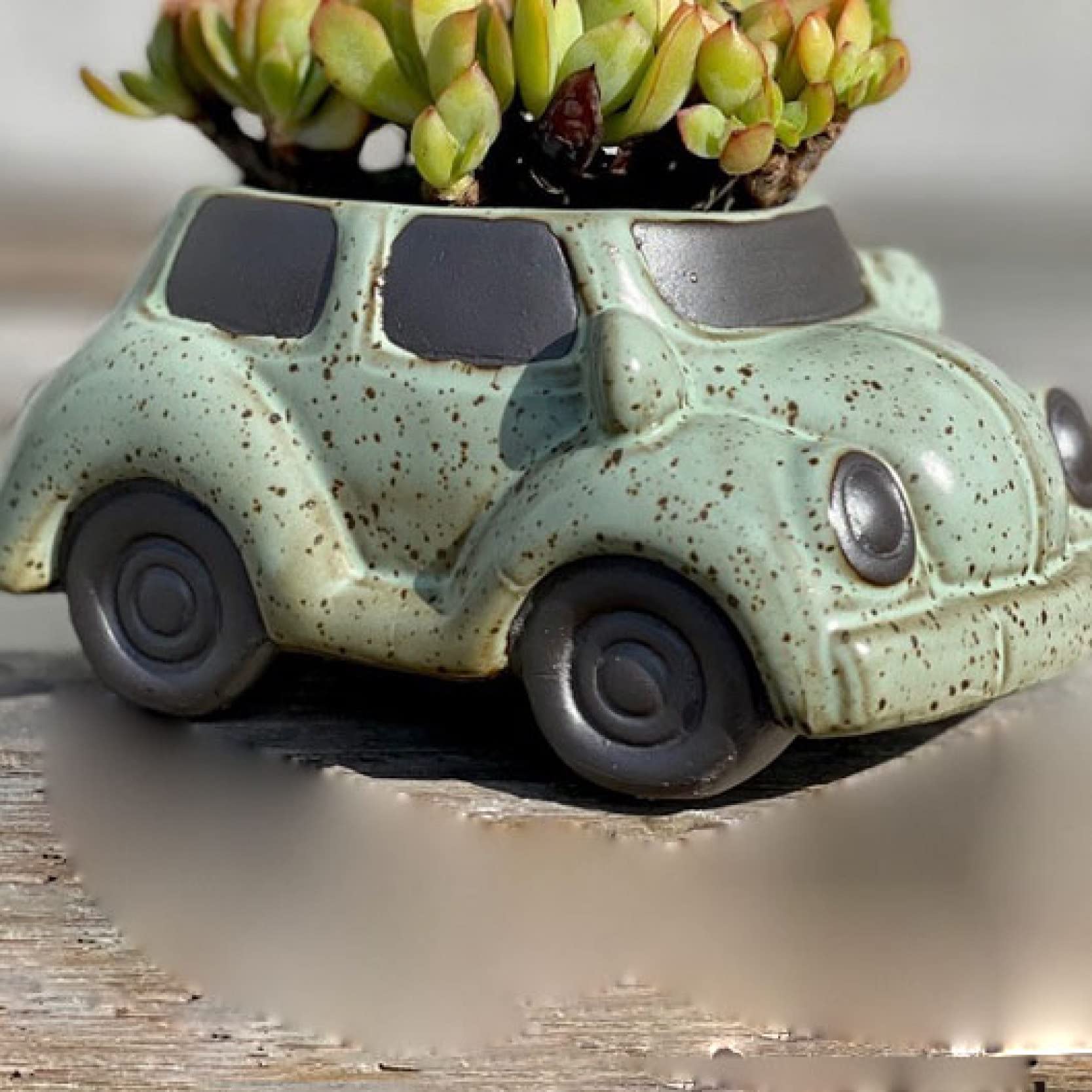 Cartoon Car Ceramic Succulent Flower Pot Vintage Green Plant Potted Home Office Balcony Creative Gardening