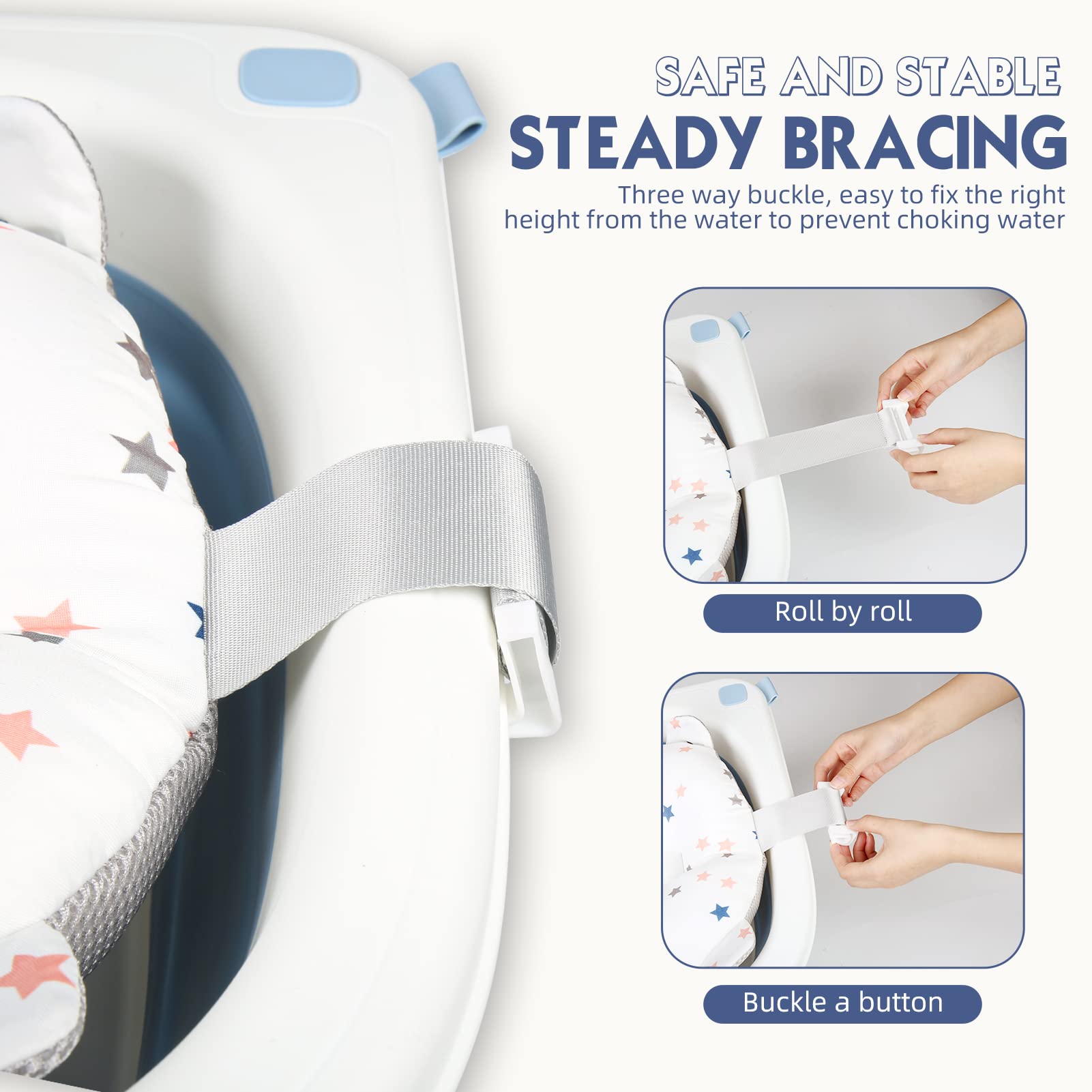 Coussin de Bain Bebe Transat Pour Baignoire pour bébé Siege Matelas Reducteur Baby Réducteur Siège Hamac Baignoires Adaptateur Oreiller