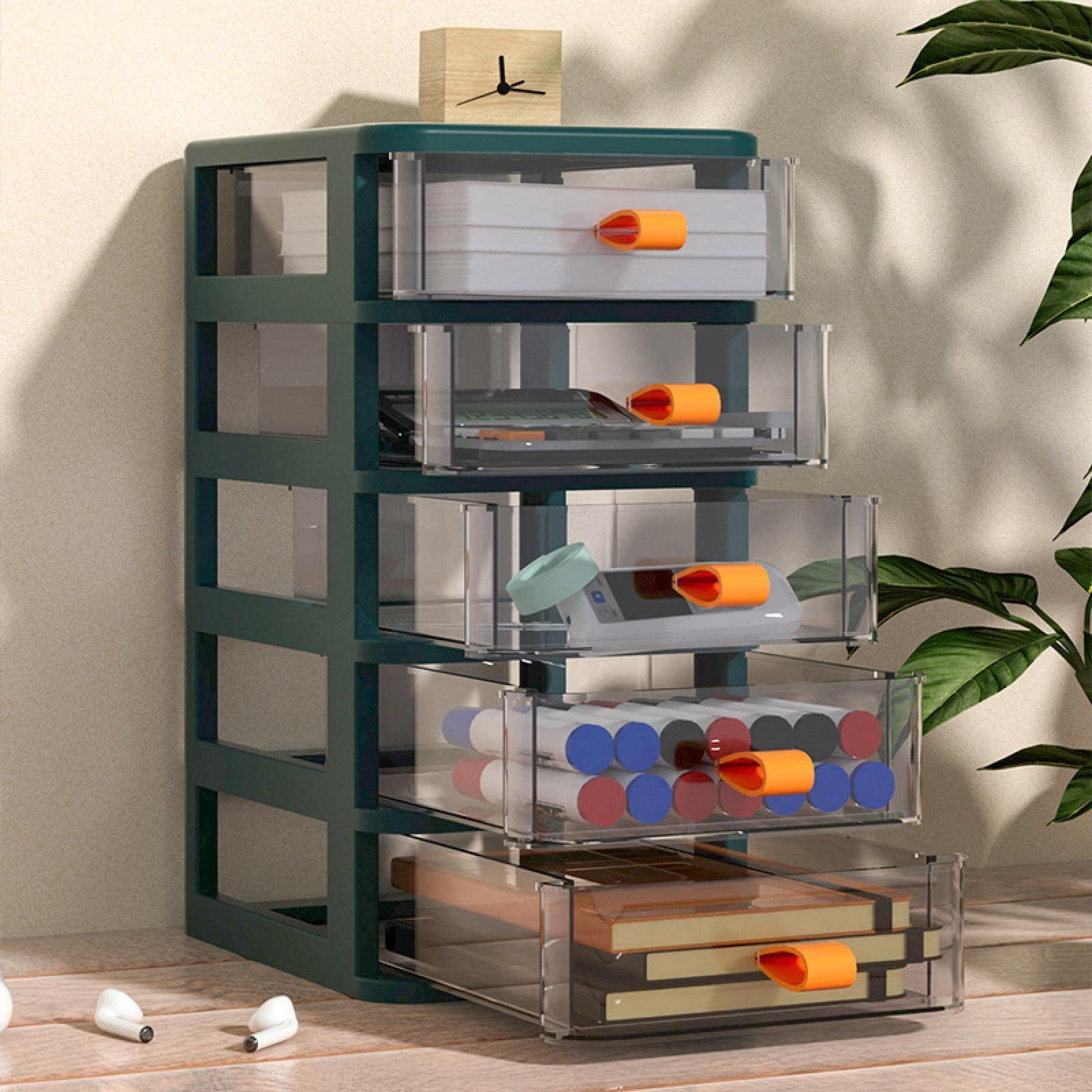 Organizer na kosmetyki z szufladą na biżuterię Travel Organizer na kosmetyki Desktop Beauty Makeup Storage Holder 01