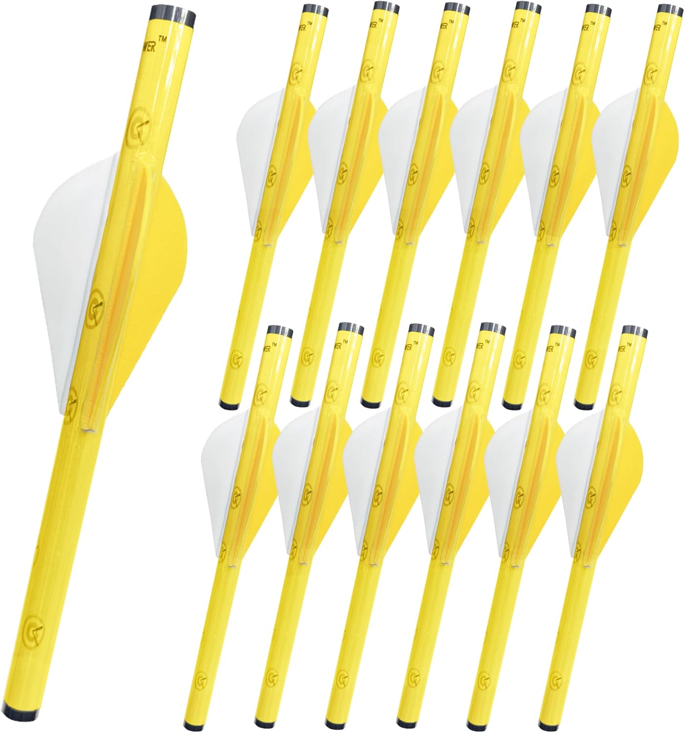 12-Pack Shrink Fletch with 2 Inch Vanes, Stretch Arrow Wraps Universal Fit for Arrows and Bolts, DIY Archery Fletching Tool