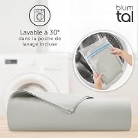 Blumtal Bambuszrost Hűsítő Takaró 150x200cm - Oeko-TEX Tanúsított Légáteresztő Nyári Pléd - Szürke Ágytakaró Kanapéra 6