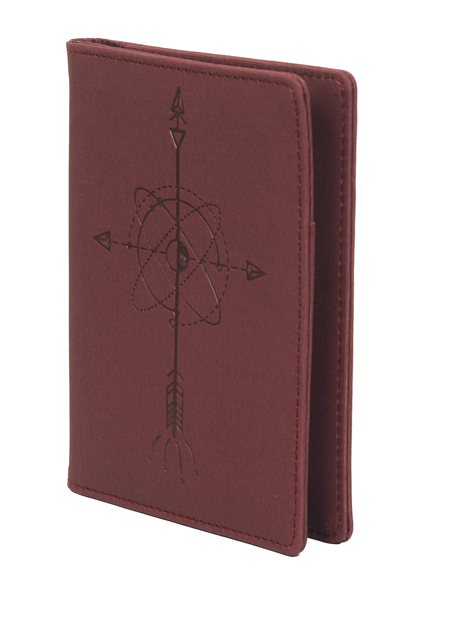 SukeshcraftPolyurethane RFID Safe Passport Holder Cover Case Travel Document Organiser (Wine)