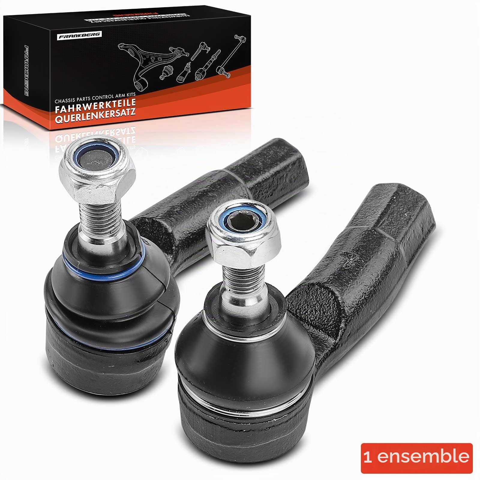 Frankberg 2x Embouts de biellette de direction Essieu avant 6C0423811A | essieu avant, 6C0423811A; Compatible avec: Golf IV Variant 1J5, A1 Sportback 8XA 8XF, Polo 6C1 6R1