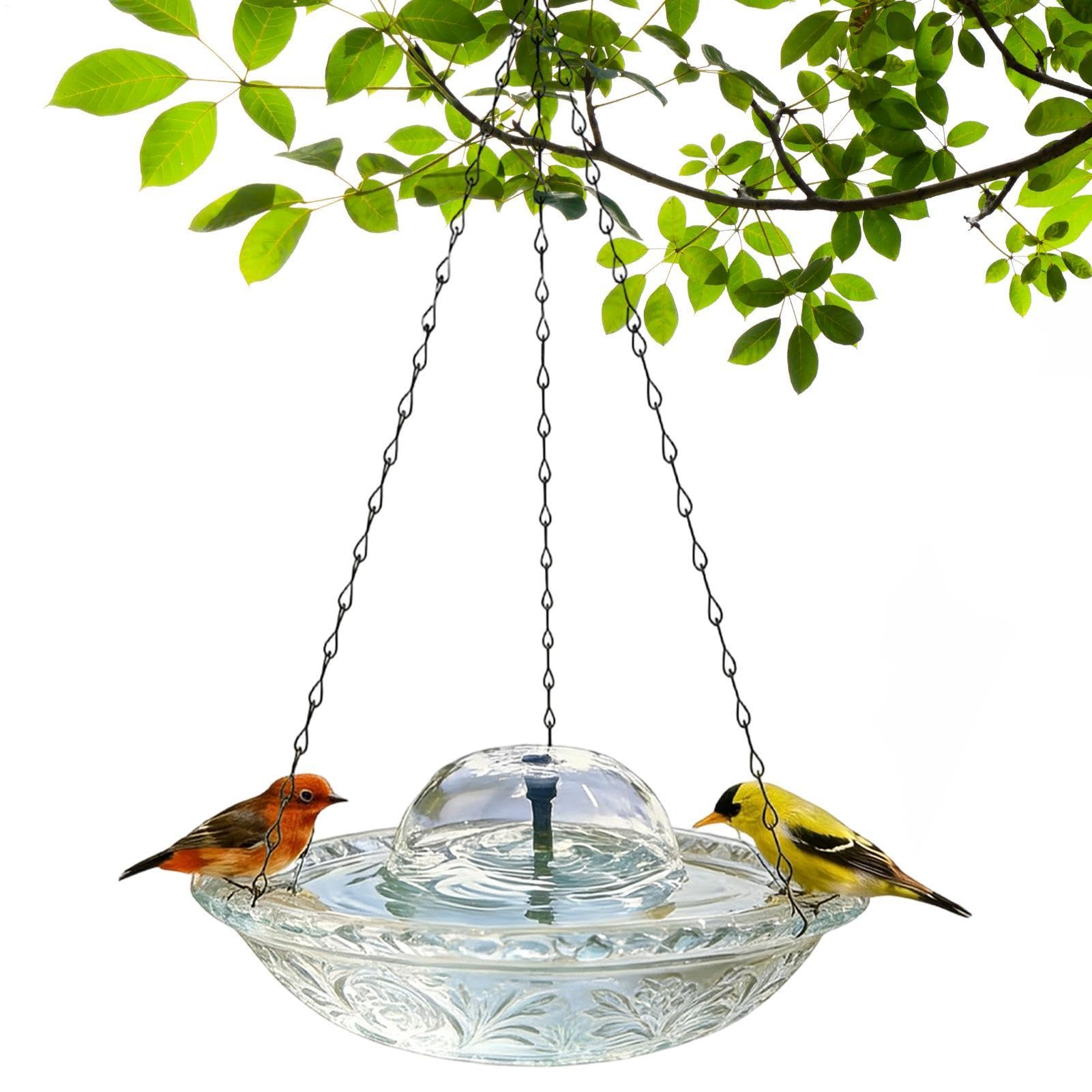 Baño de aves para porche y árboles que atrae colibríes en el jardín