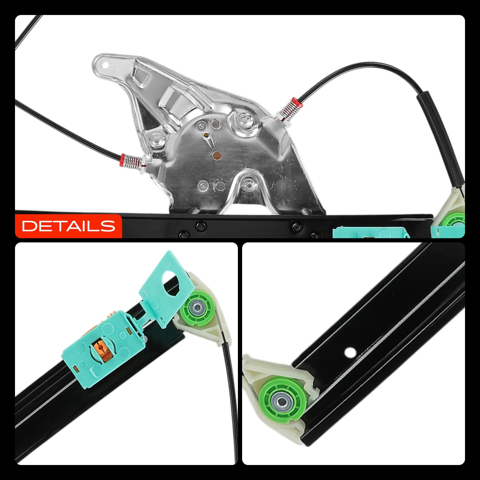 Frankberg Elevalunas Mecanismo elevalunas Eléctrico sin Motor Delantero izquierdo Sin placa 4/5-Puerta Compatible con A6 4B C5 A6 Avant 4B C5 Replace# 4B0837461C