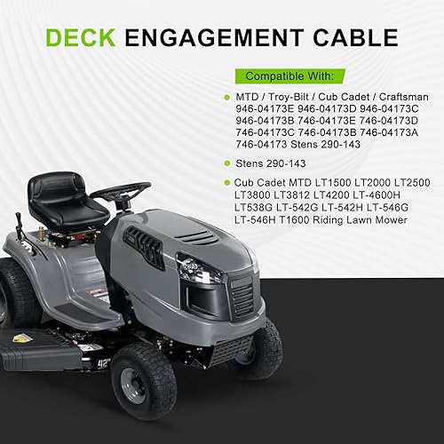 Miniatura 2 de 946-04173E Cable de compromiso de cubierta para MTD Troy-Bilt 946 04173E 94604173E 746-04173 746-04173B 746-04173C 946-04173C 946-04173 946-04173B