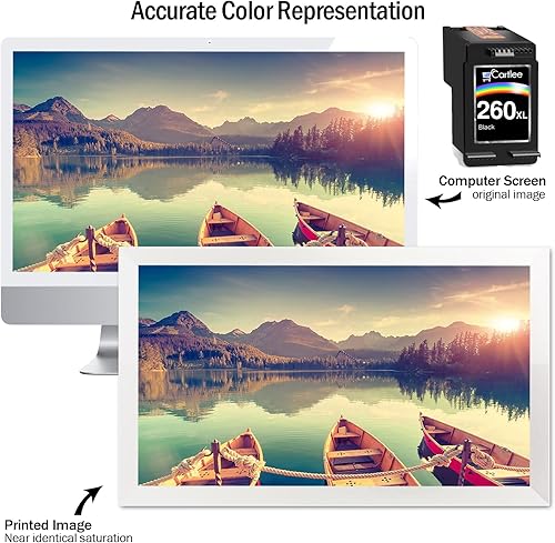 Miniatura 4 de Cartlee Cartucho de tinta remanufacturado de repuesto para cartucho de tinta negra Canon 260 260XL para cartucho de tinta Canon TS6400 para cartucho