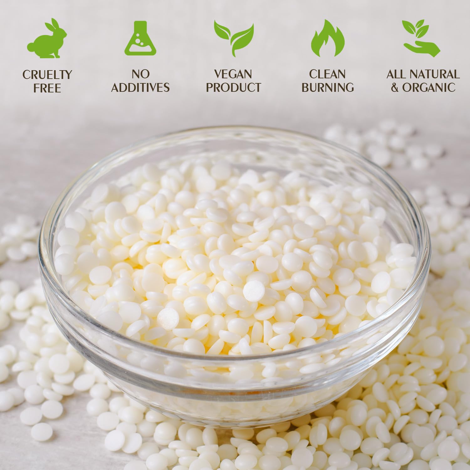 Cera de soja natural para velas, cera de soja prémium para hacer velas, 5 kg, cera de soja orgánica, sin aditivos, inofensiva y pura, varios tamaños a elegir, 5 kg