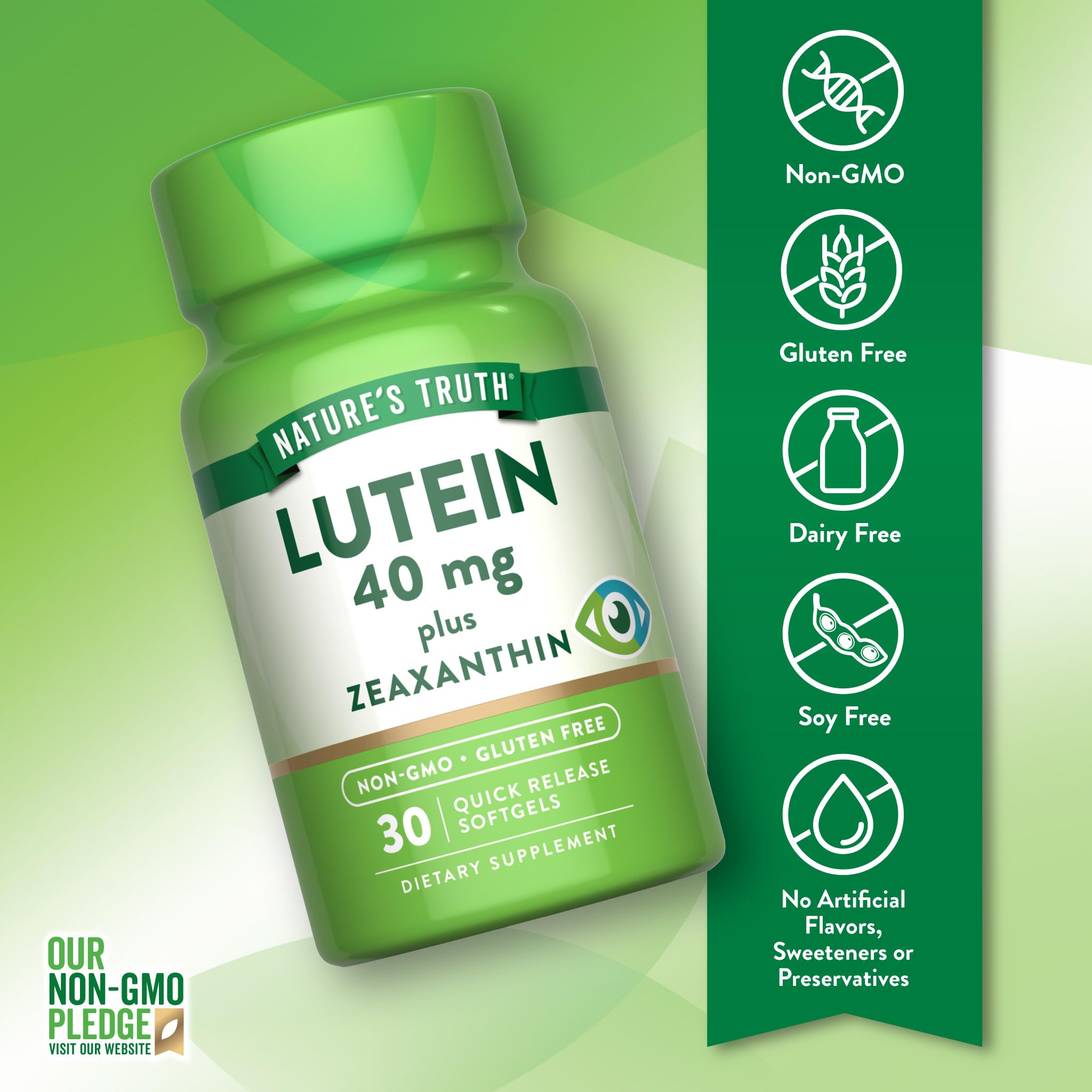 Nature's Truth Lutein and Zeaxanthin Supplement | 40mg | 30 Softgels — Amazon image 3