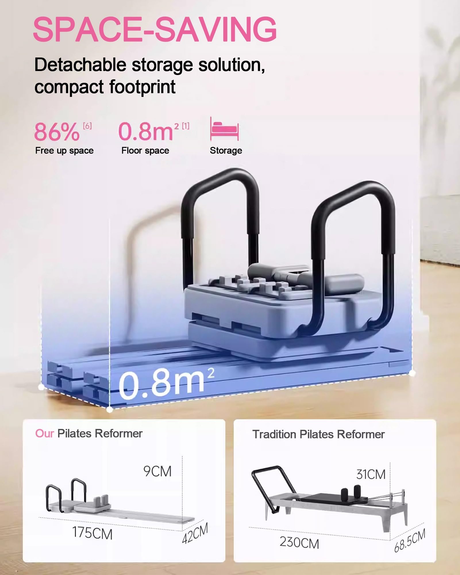 Pilates Reformer Machine Équipement pour Maison et Salle de Sport Convient Avancés et Débutants Pilates Board Planche Pilate Ski Trainer Soft Body Appareil