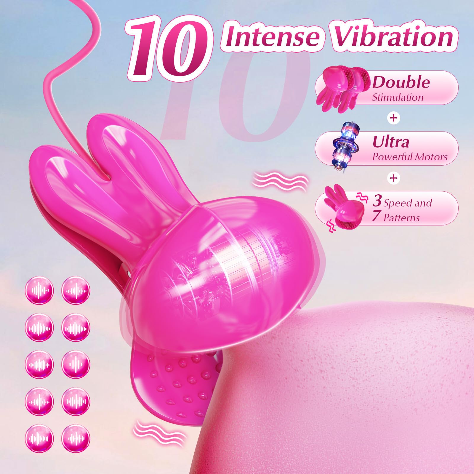 Pinze vibranti per capezzoli pendenti in silicone – Morsetti regolabili con telecomando, vibratore per capezzoli ricaricabile, accessori intimi per donne e coppie