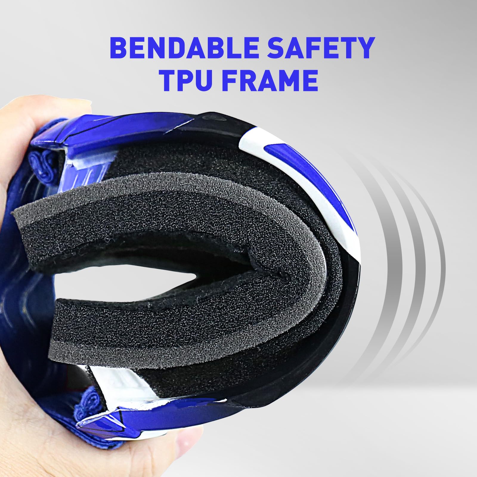 Lunettes de motocross pour enfants, Lunettes de Protection de sécurité réglables, Lunettes de Ski d 'anti-UV d'anti-buée Coupe-Vent pour Activités Extérieures